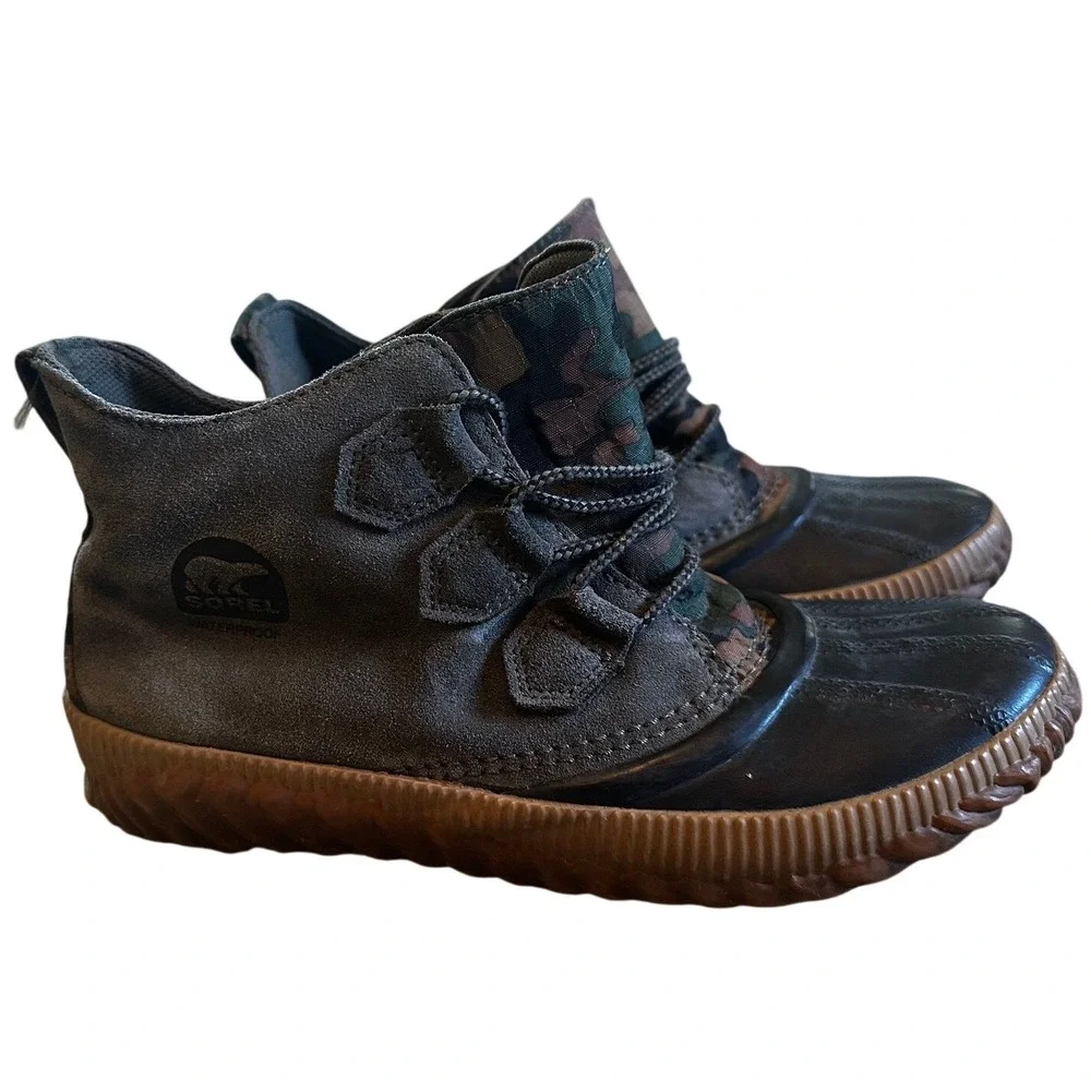 Sorel Quarry Camo Out N About Plus Waterproof Duck Boots Women's 8